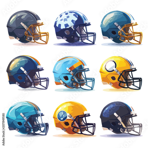 football helmets