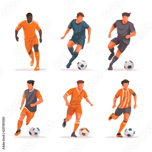 football players vector