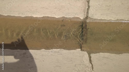 water flowing from the water