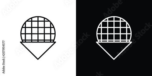 Tableau sur toile Stroopwafel icon symbol. Vector outline drawing.