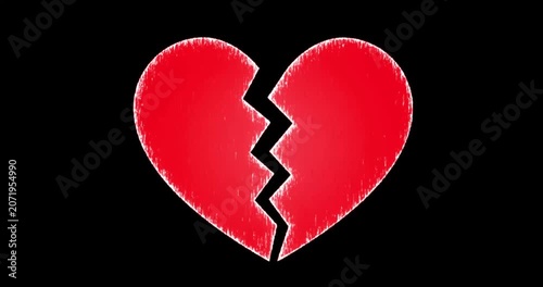 Heart beat pulse effect on black background beating heart sign animation concept of love health concept. Love border in hart icon Looping animation