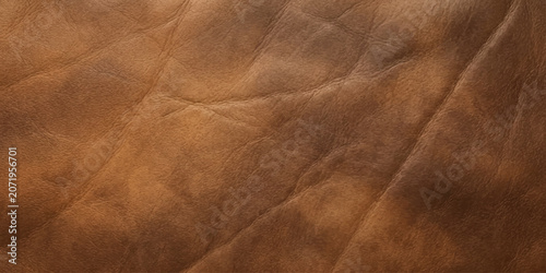 Fotografie Brown Leather Texture Background with Vintage Grunge Aged Surface Pattern, Rough