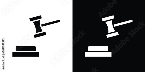 Foto Auction icon design simple and modern concept templates