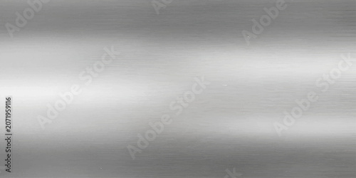 Fotografia Brushed Silver Metal Texture Background with Stainless Steel Plate, Aluminum and