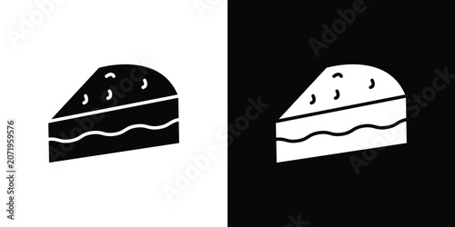Fotografía Cake-slice icon design simple and modern concept templates