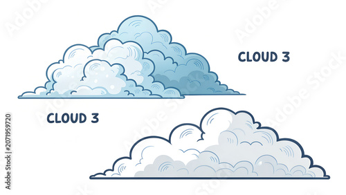 clouds isolated on background.