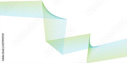 Abstract Blue Green Wave Lines Background For Modern Business Technology And Branding