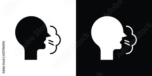 Foto Cough icon design simple and modern concept templates