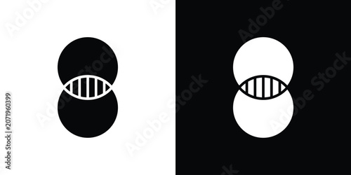 Photos Diagram venn icon design simple and modern concept templates