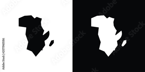 Obraz na płótnie Earth africa icon design simple and modern concept templates