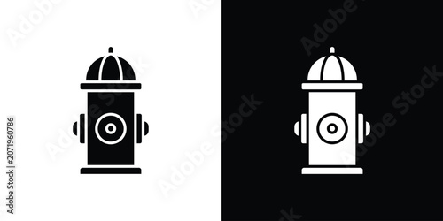 Fotografie Fire hydrant icon design simple and modern concept templates