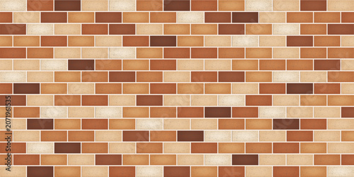 Muklticolor brick wall texture background vector illustration