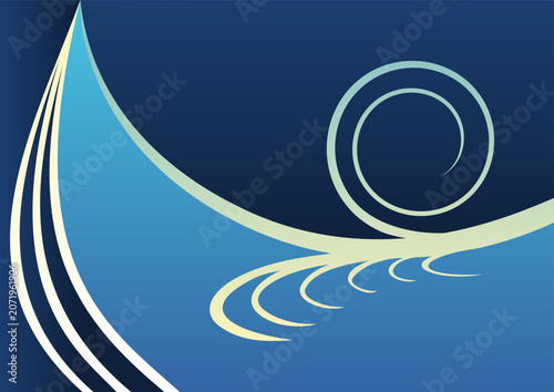 blue abstract background with waves