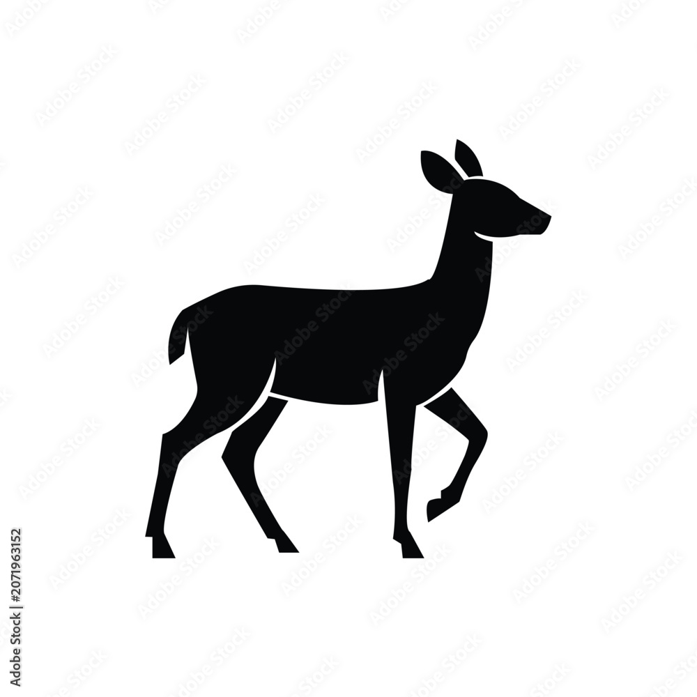 Fototapeta premium deer silhouette vector symbol 