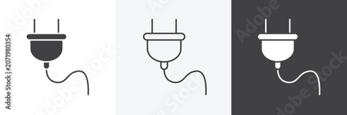 Fotografie Plug icons in Thin line black color