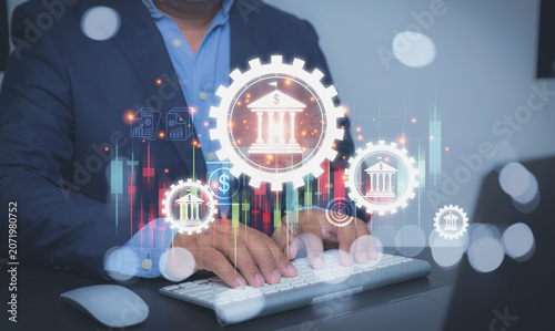 Business Professional Analyzing Stock Market Trading Data.