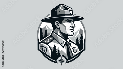 Canvastavla Park ranger emblem outdoor scene