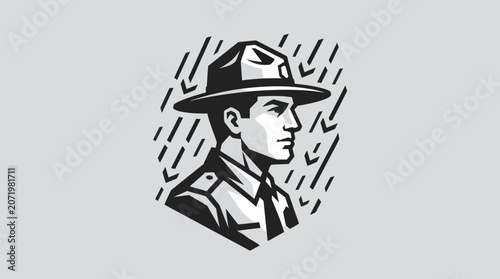 Bild auf Leinwand Park ranger emblem vector art