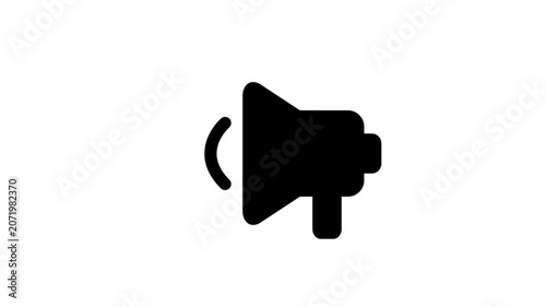 Megaphone with sound waves broadcasting an announcement or important message icon
