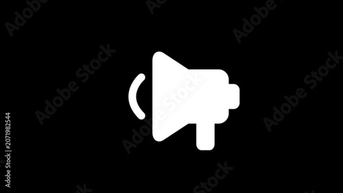 Megaphone with sound waves broadcasting an announcement or important message icon