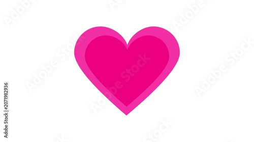 Animated puzzle pieces forming a pink heart.
