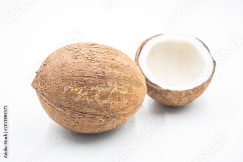 Fresh Coconuts isolated on white background