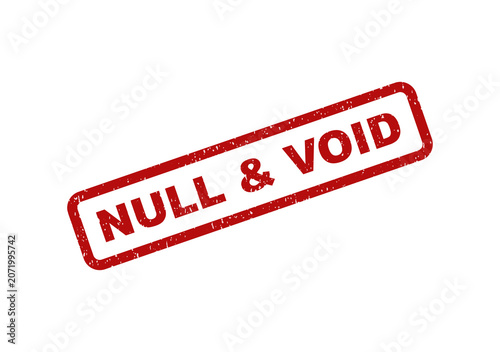 Fotografie Red null and void rubber stamp mark on a document for business
