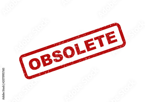 Tablou pe pânză Red obsolete rubber stamp ink seal with a rectangular frame border
