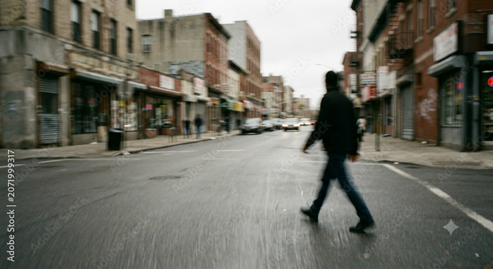 Fototapeta premium woman walking in the city