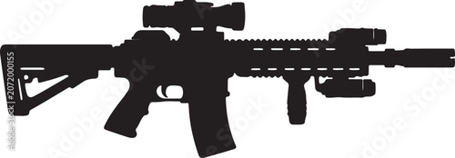 Schilderij op canvas assault rifle vector