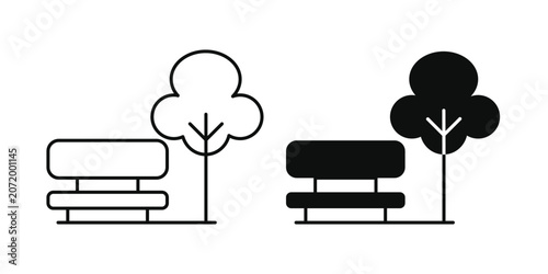 park line icon vector set.