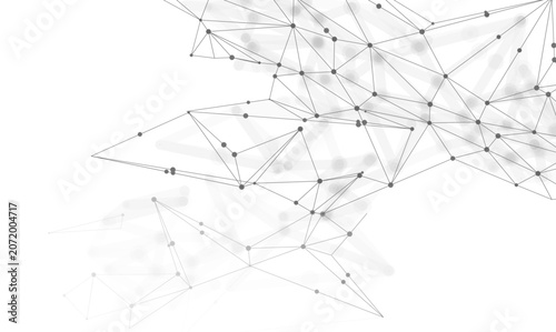 Futuristic plexus abstract network with nodes and thin connecting lines, elegant technology background for AI, science, and digital systems. 
