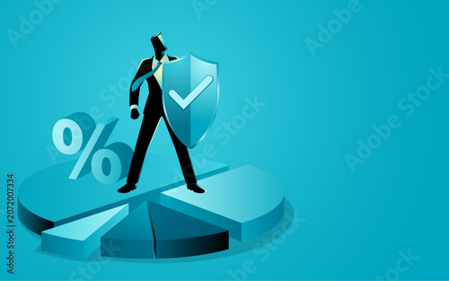 Bild auf Leinwand Investment Protection Concept, Secure Portfolio and Asset Protection, Financial