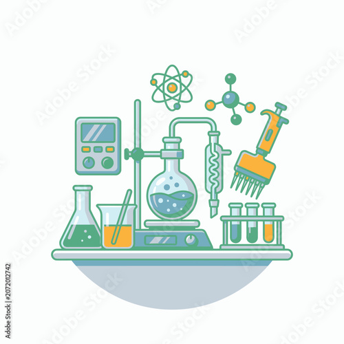 Laboratory equipment set for biotechnology and chemical research