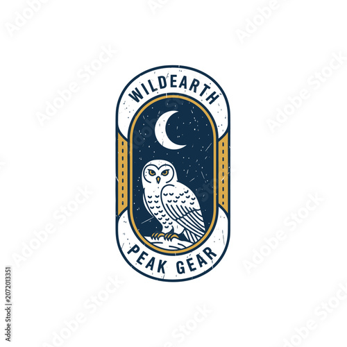 Wildearth Peak Gear owl logo with crescent moon.