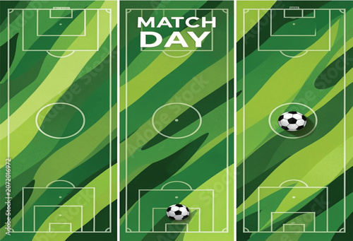 Match Day Abstract Football Field Poster
