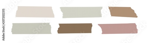 Fotografie Collection of masking tape pieces, Sticky tape set, Adhesion tape pieces