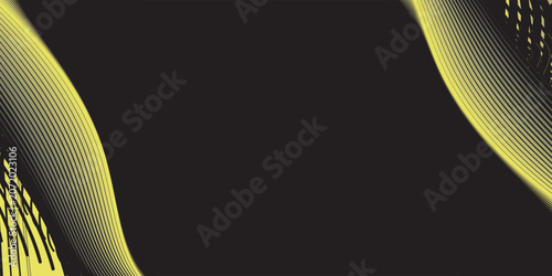 Elegant abstract background with luxury golden yellow wave lines on black. New EPS Vector