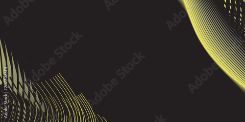 Elegant abstract background with luxury golden yellow wave lines on black. New EPS Vector