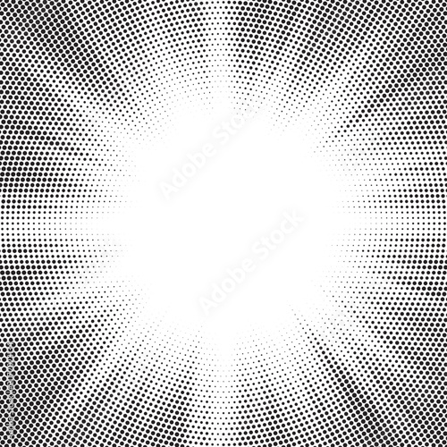 Vector halftone sun-ray background featuring a retro-inspired abstract sunburst design. Vintage-style radial rays create a bold, dynamic effect, perfect for posters, banners, and graphic projects.