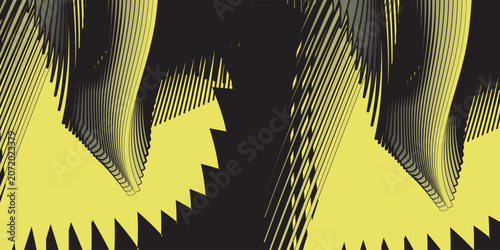Elegant abstract background with luxury golden yellow wave lines on black. New EPS Vector