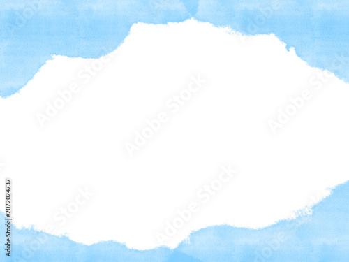 blue torn paper watercolor