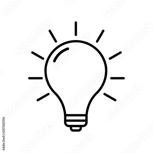 Light bulb icon. containing solution, innovation, creative thinking symbol, PNG transparent background