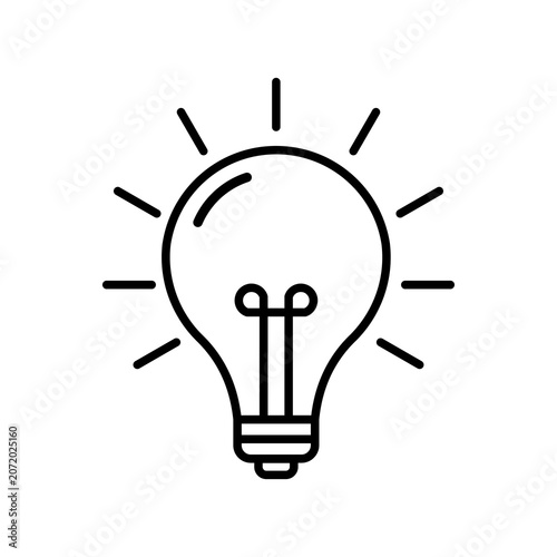 Light bulb icon. containing solution, innovation, creative thinking symbol, PNG transparent background