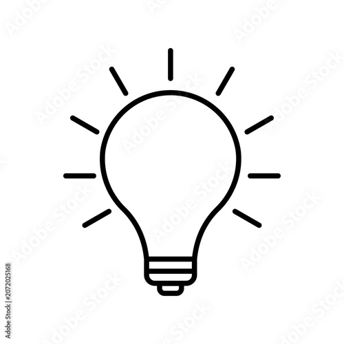 Light bulb icon. containing solution, innovation, creative thinking symbol, PNG transparent background