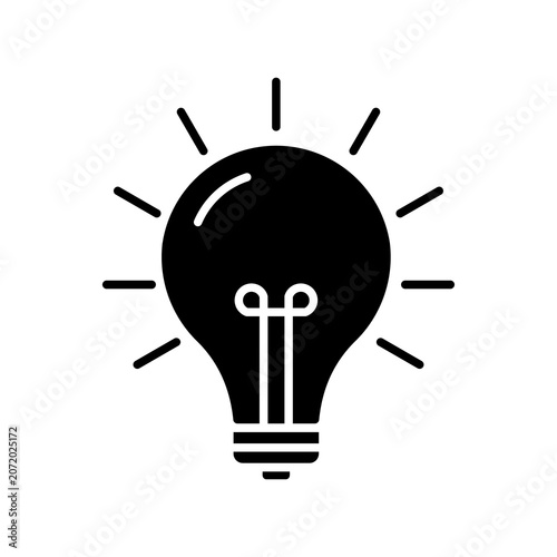 Light bulb icon. containing solution, innovation, creative thinking symbol, PNG transparent background