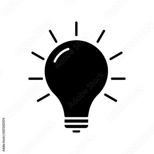 Light bulb icon. containing solution, innovation, creative thinking symbol, PNG transparent background