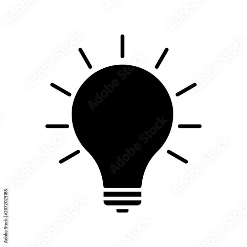 Light bulb icon. containing solution, innovation, creative thinking symbol, PNG transparent background