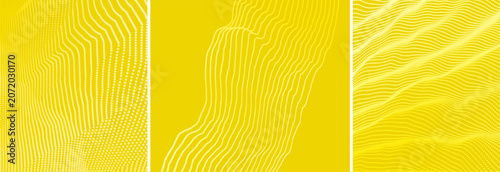 Abstract dot structure. Graphic design. Grid. Wavy surface with multiple folds. Dynamic particle flow. Digital energy flow. Vector graphics for brochures, posters, covers, postcards, presentations.