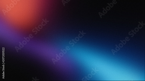 Abstract light leak background with vibrant neon glow, colorful lens flare effect on dark texture, cinematic film grain overlay for creative design